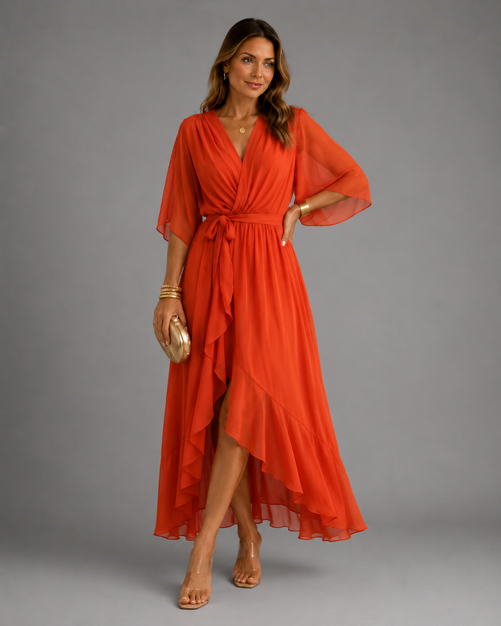 Isabelle™ | Tummy Concealing Chiffon Maxi Dress