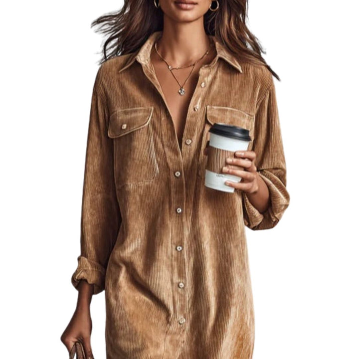 FLORENCE  | CORDUROY MIDI DRESS