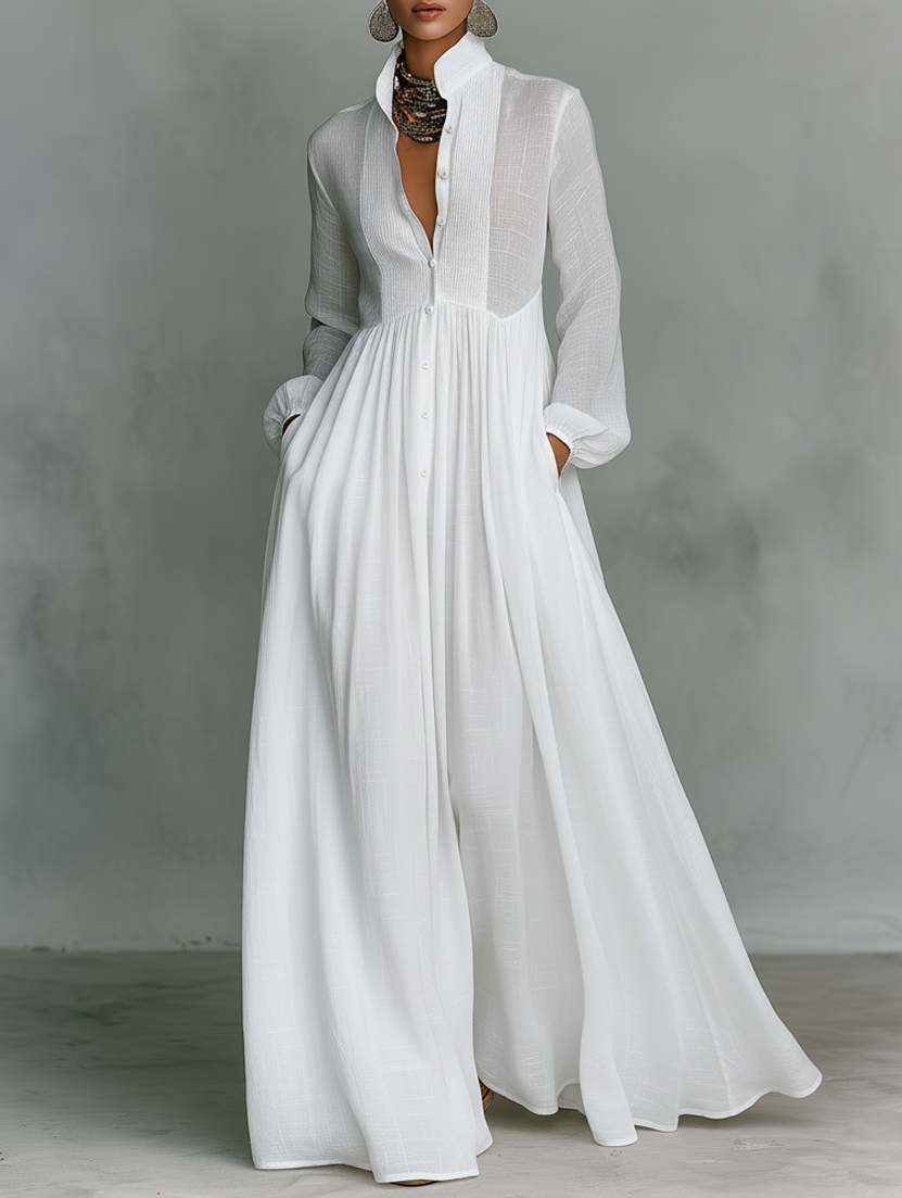 Elisa | High-Collar Maxi Dress