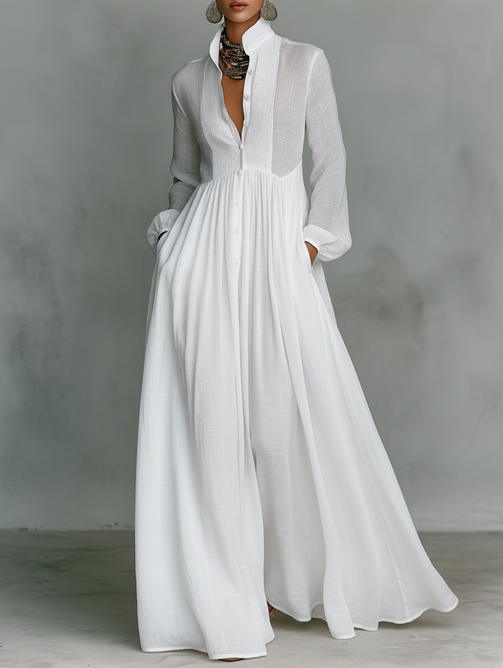 Elisa | High-Collar Maxi Dress