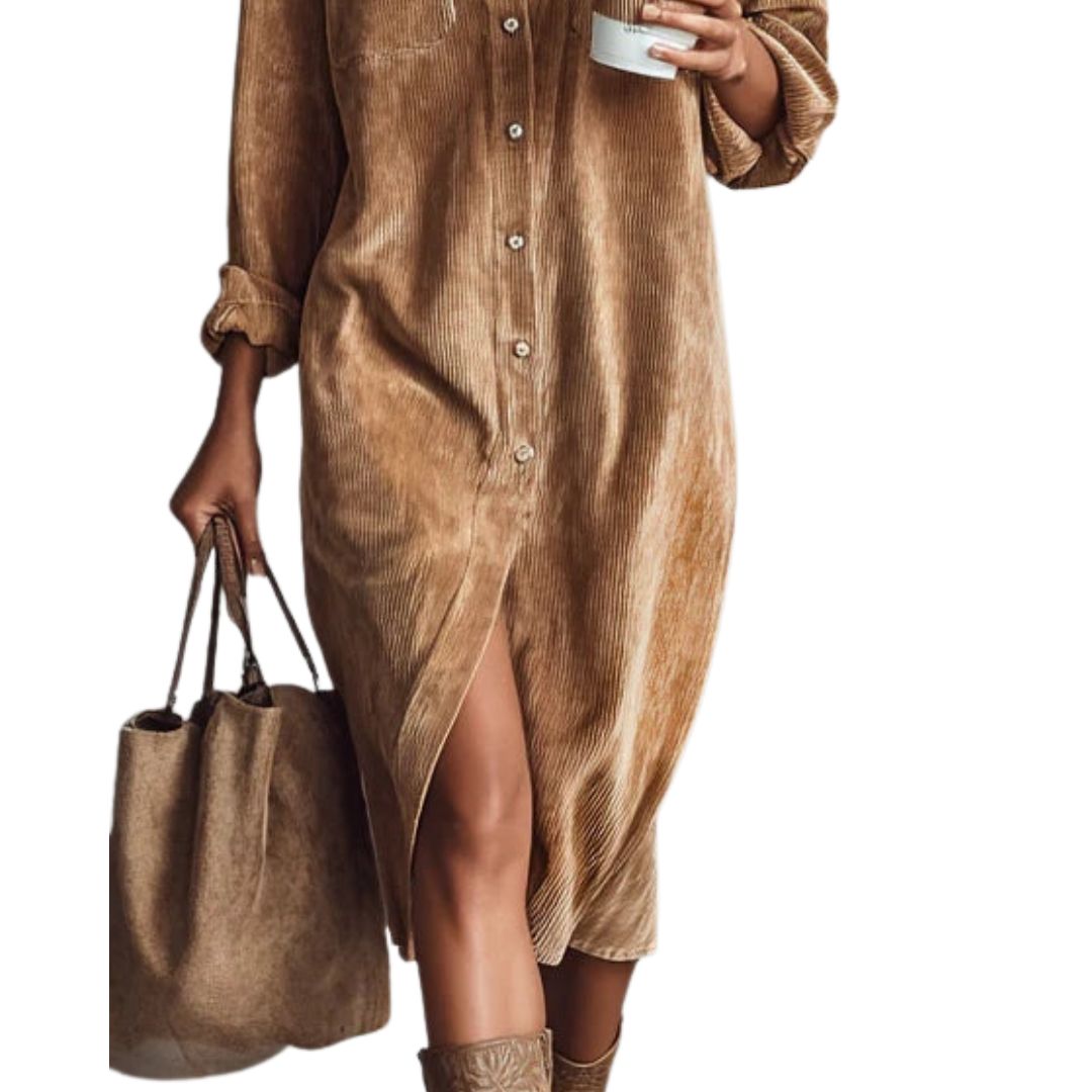 FLORENCE  | CORDUROY MIDI DRESS