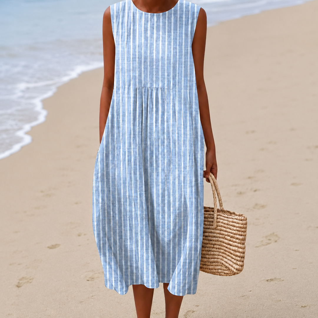 Livia™ | Airy Belly-Camouflaging Floral Midi Dress