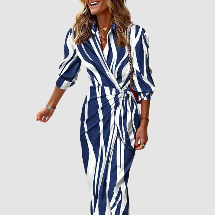 CECILIA | LEGANT STRIPED DRESS