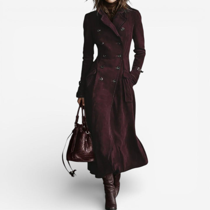 Nathaly™ Suede Trench Coat