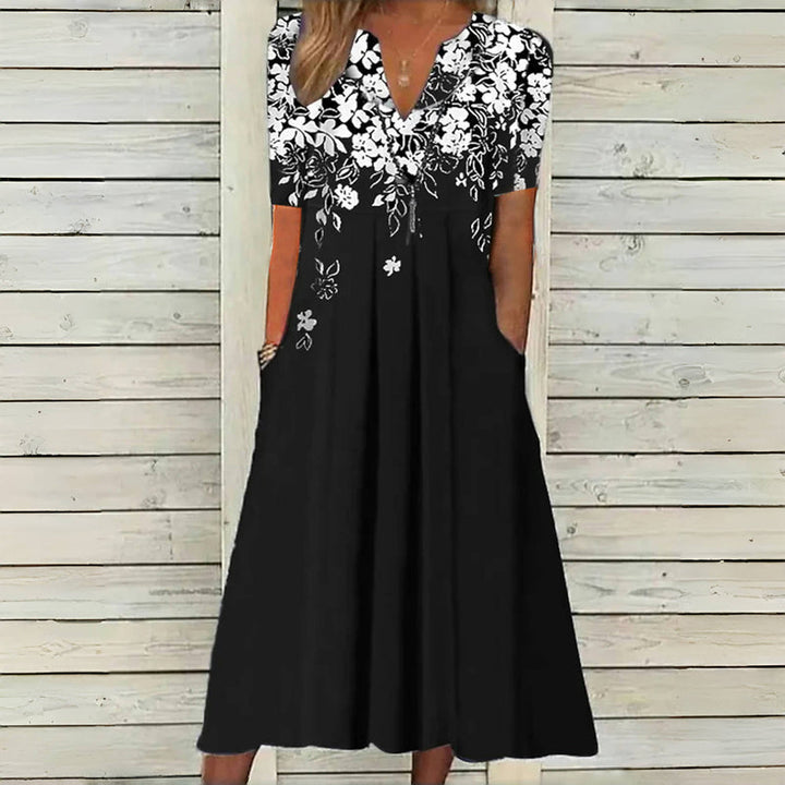 Sage | Vintage Floral Print Dress
