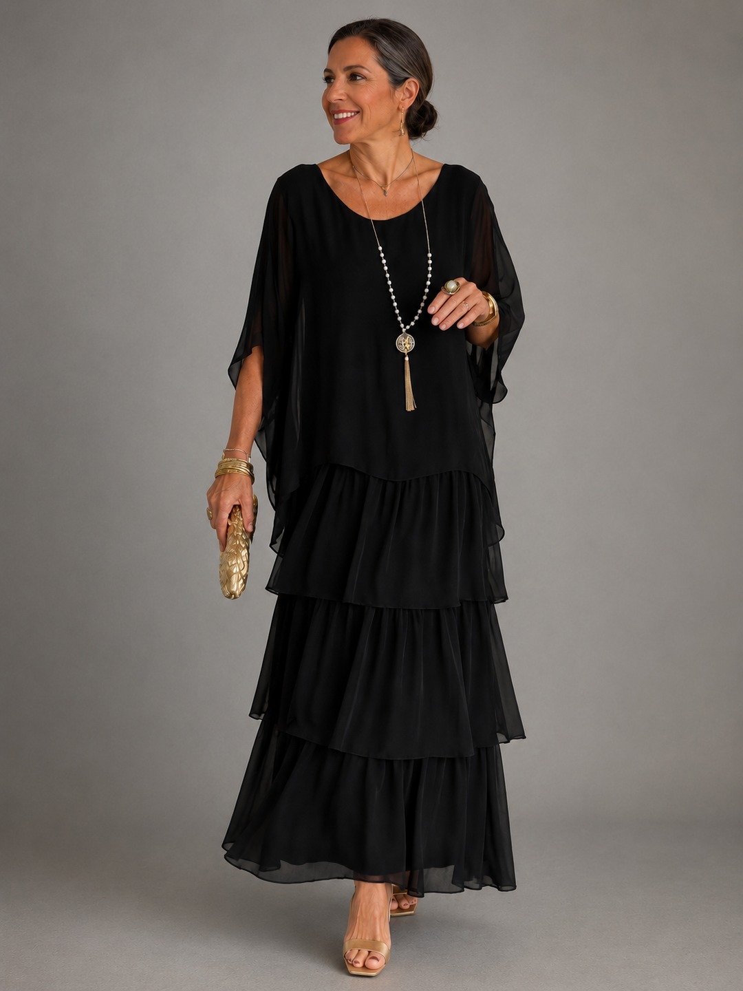LARA | ELEGANT FLOWING MAXI DRESS