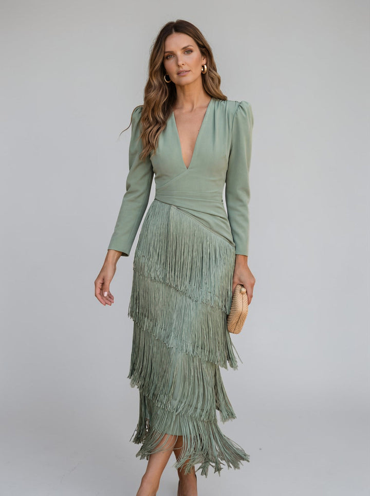 REGINA | ELEGANT FRINGE DRESS