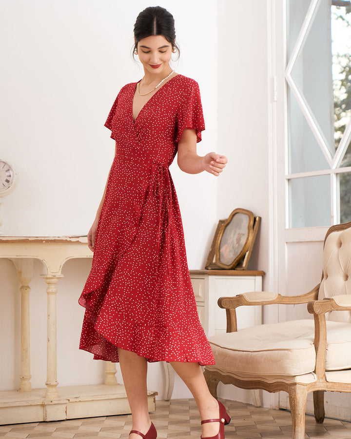 LUCIA |  POLKA DOT WRAP DRESS