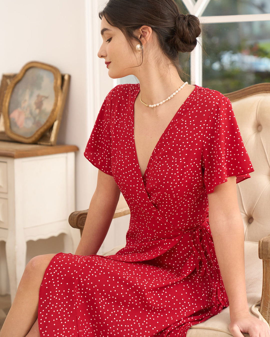 LUCIA |  POLKA DOT WRAP DRESS