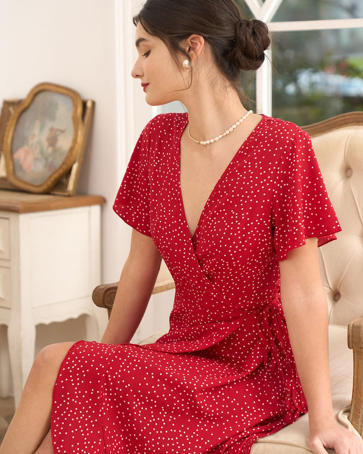 LUCIA |  POLKA DOT WRAP DRESS