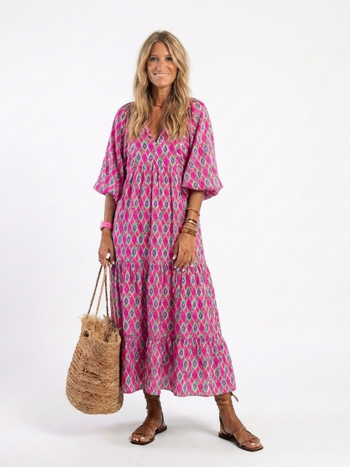 APOLLINE | BOHEMIAN BEAUTY GREEN MAXI DRESS