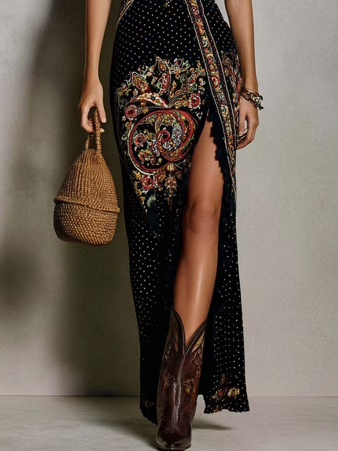 Avah | Bohemian Printed Maxi Dress for Women