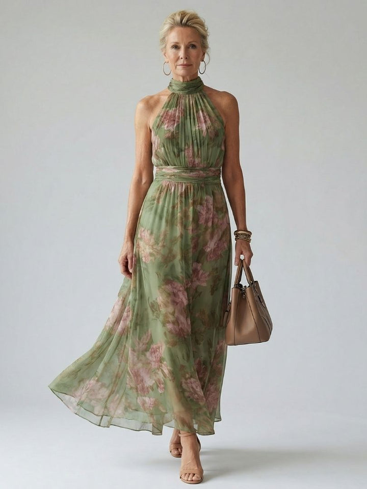 Mirelle | Floral Halter Midi Dress