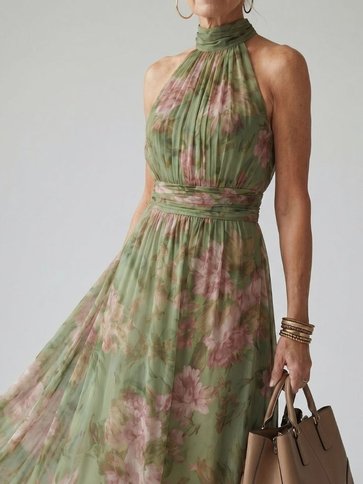Mirelle | Floral Halter Midi Dress