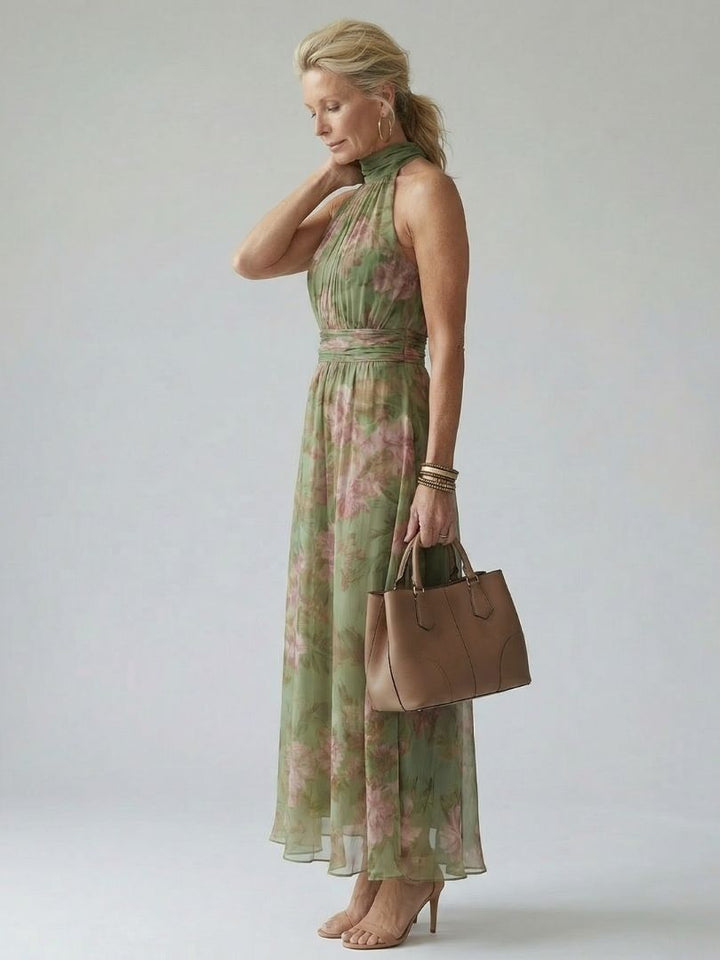 Mirelle | Floral Halter Midi Dress