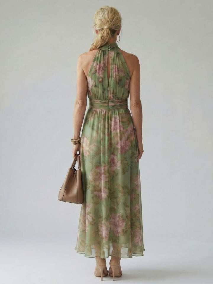 Mirelle | Floral Halter Midi Dress