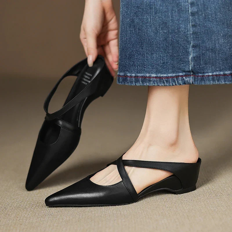 Charlotte | Elegant Pointed Mary Jane Flats