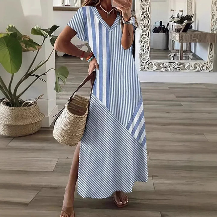 BRIALA | STRIPED MAXI DRESS