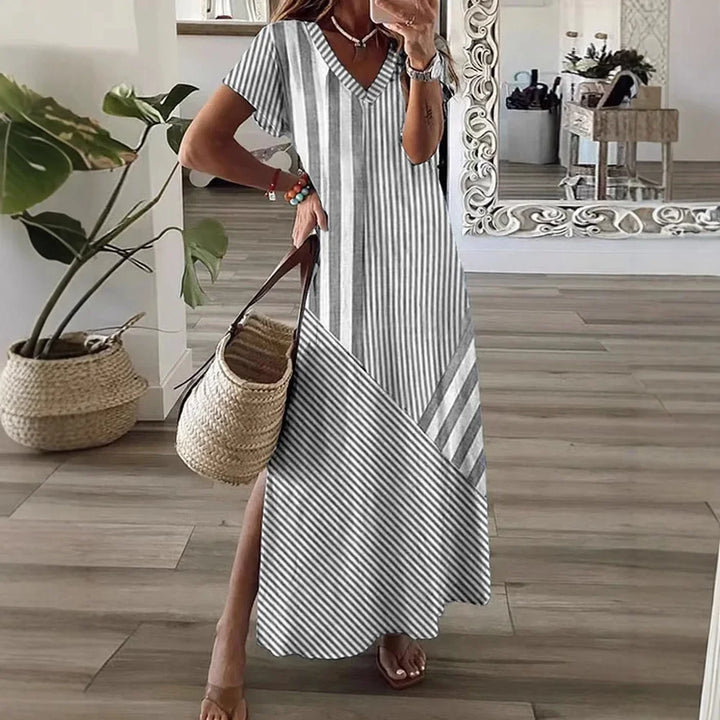 BRIALA | STRIPED MAXI DRESS