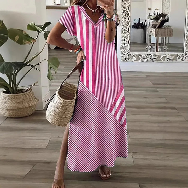 BRIALA | STRIPED MAXI DRESS
