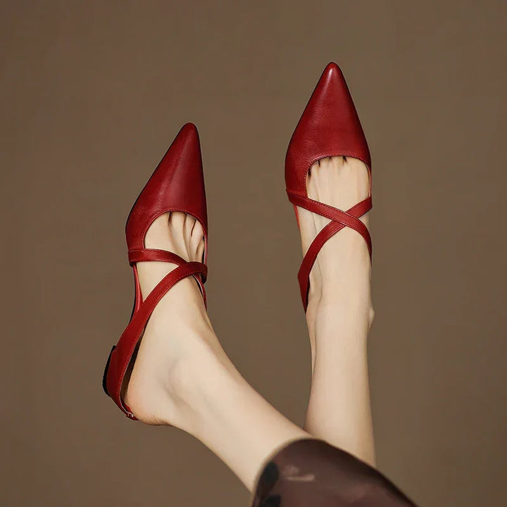 Charlotte | Elegant Pointed Mary Jane Flats
