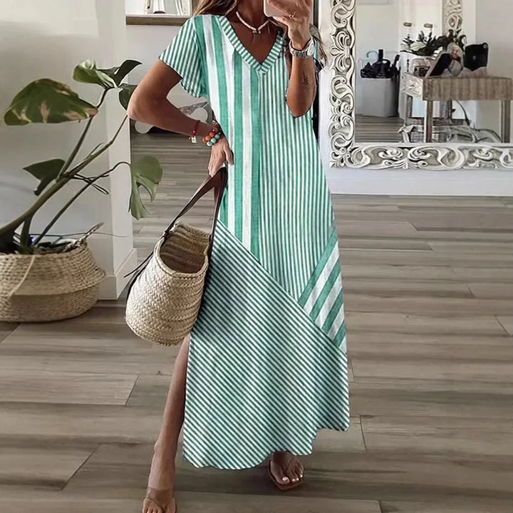BRIALA | STRIPED MAXI DRESS