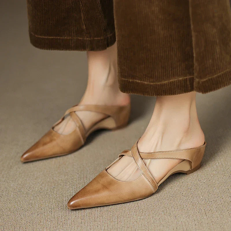 Charlotte | Elegant Pointed Mary Jane Flats