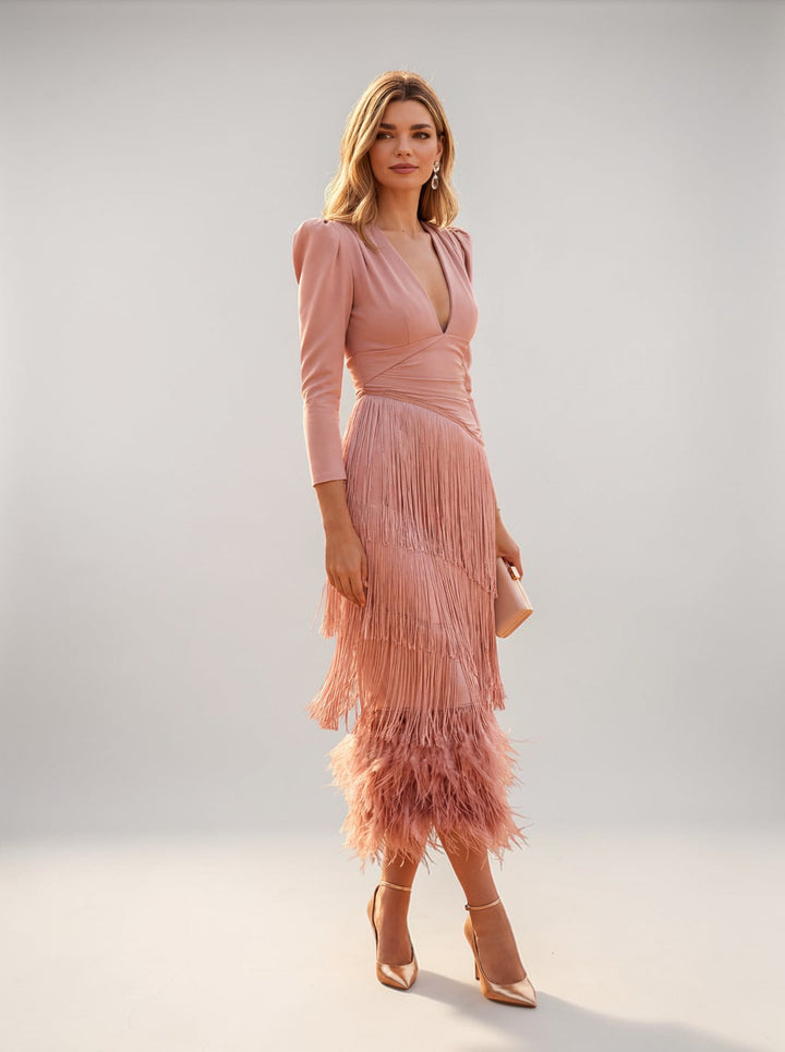 REGINA | ELEGANT FRINGE DRESS