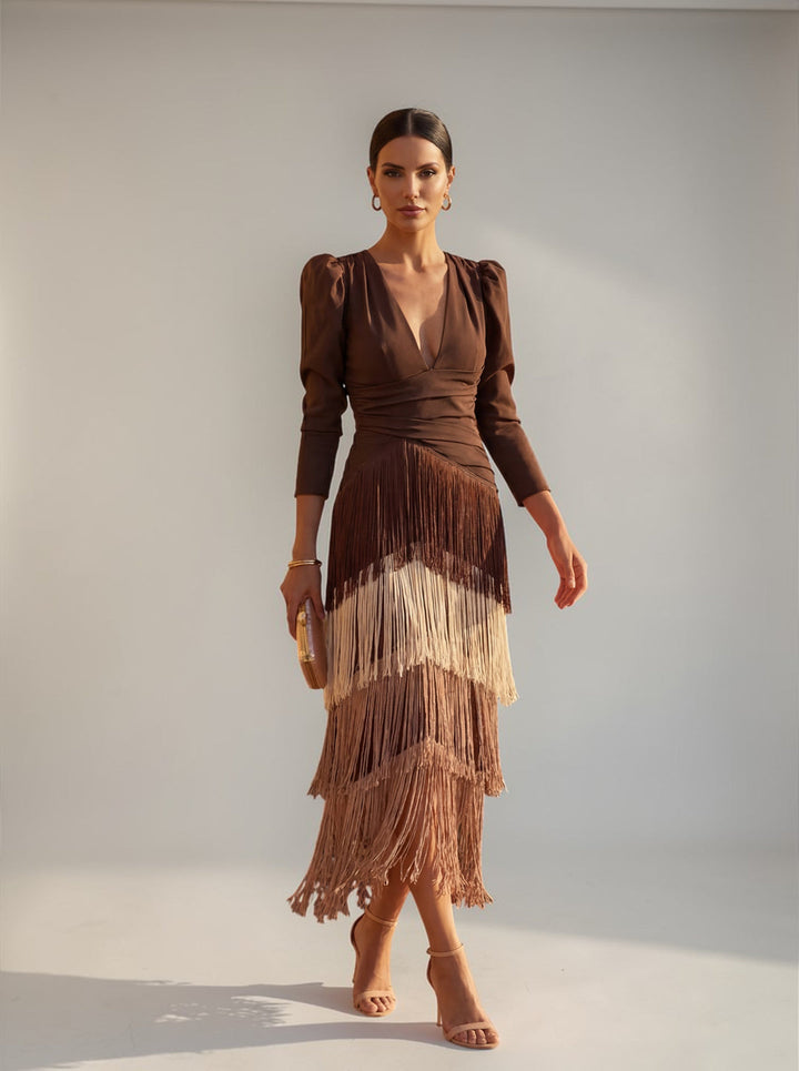 REGINA | ELEGANT FRINGE DRESS