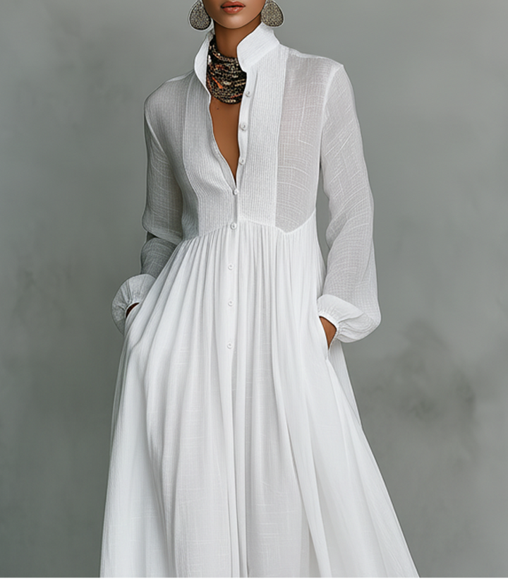 Elisa | High-Collar Maxi Dress