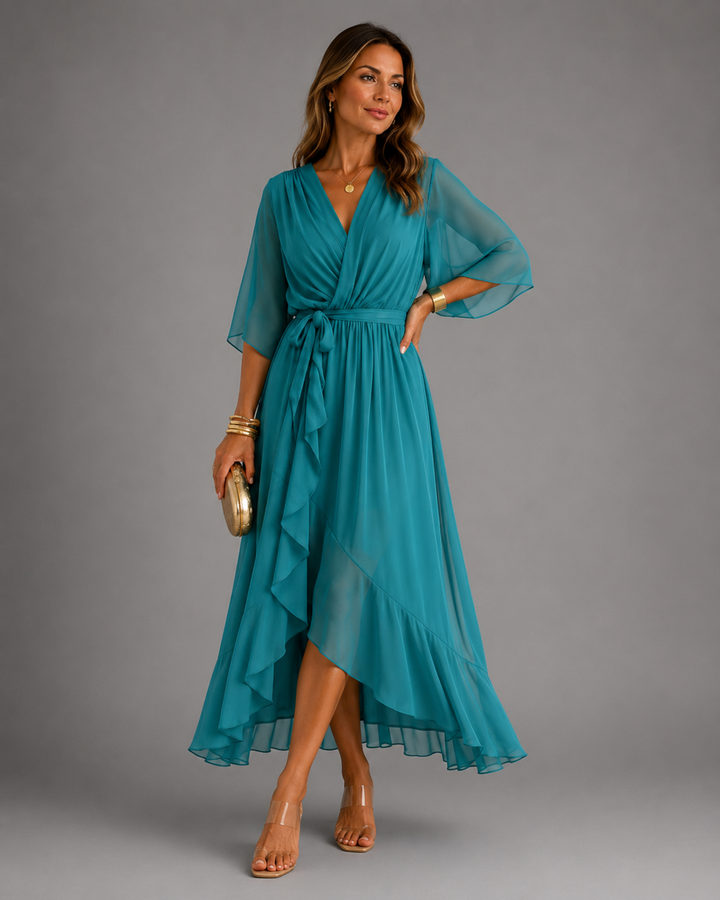 Isabelle™ | Tummy Concealing Chiffon Maxi Dress