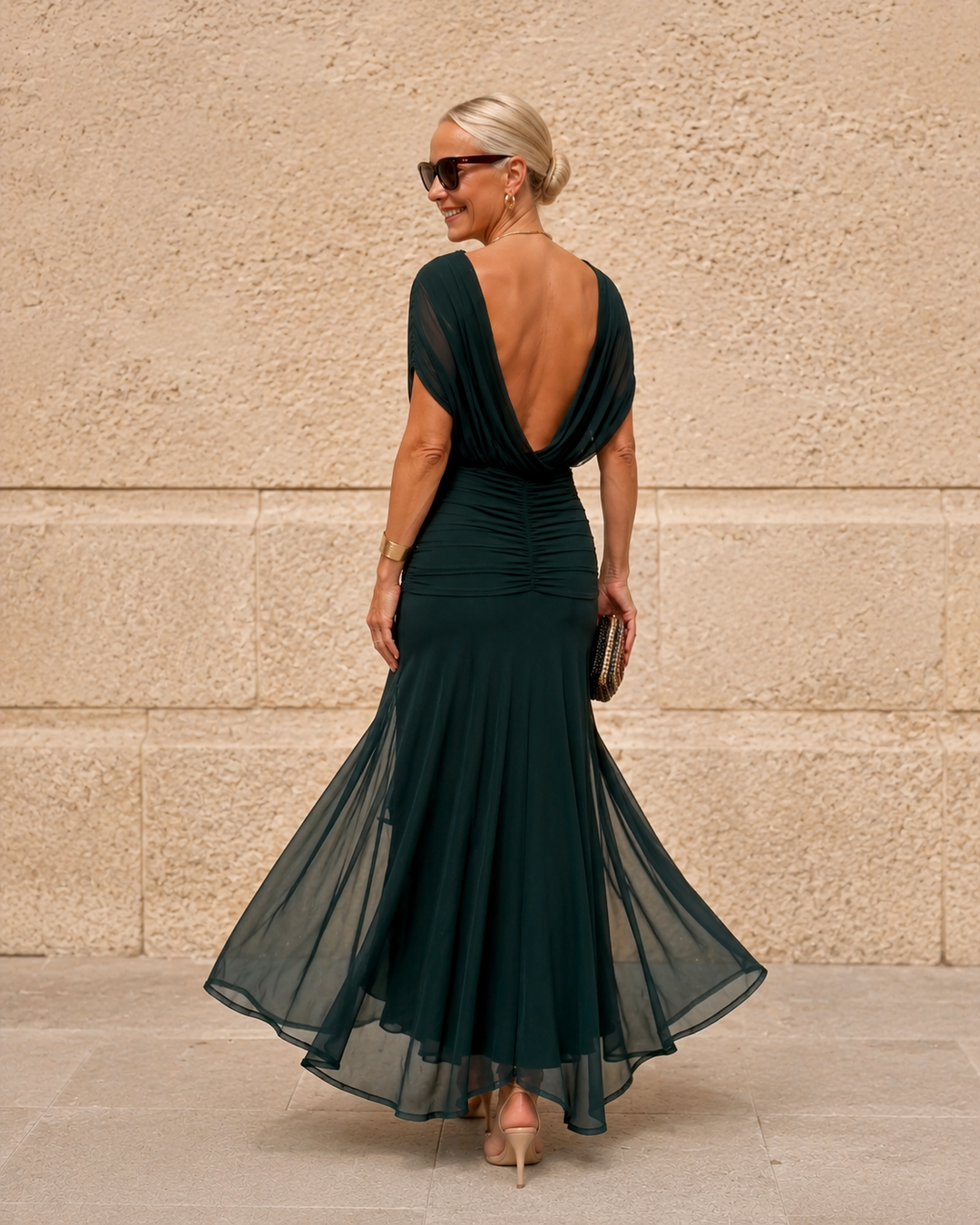 Alondra| Long Floral Dress with V-Neck